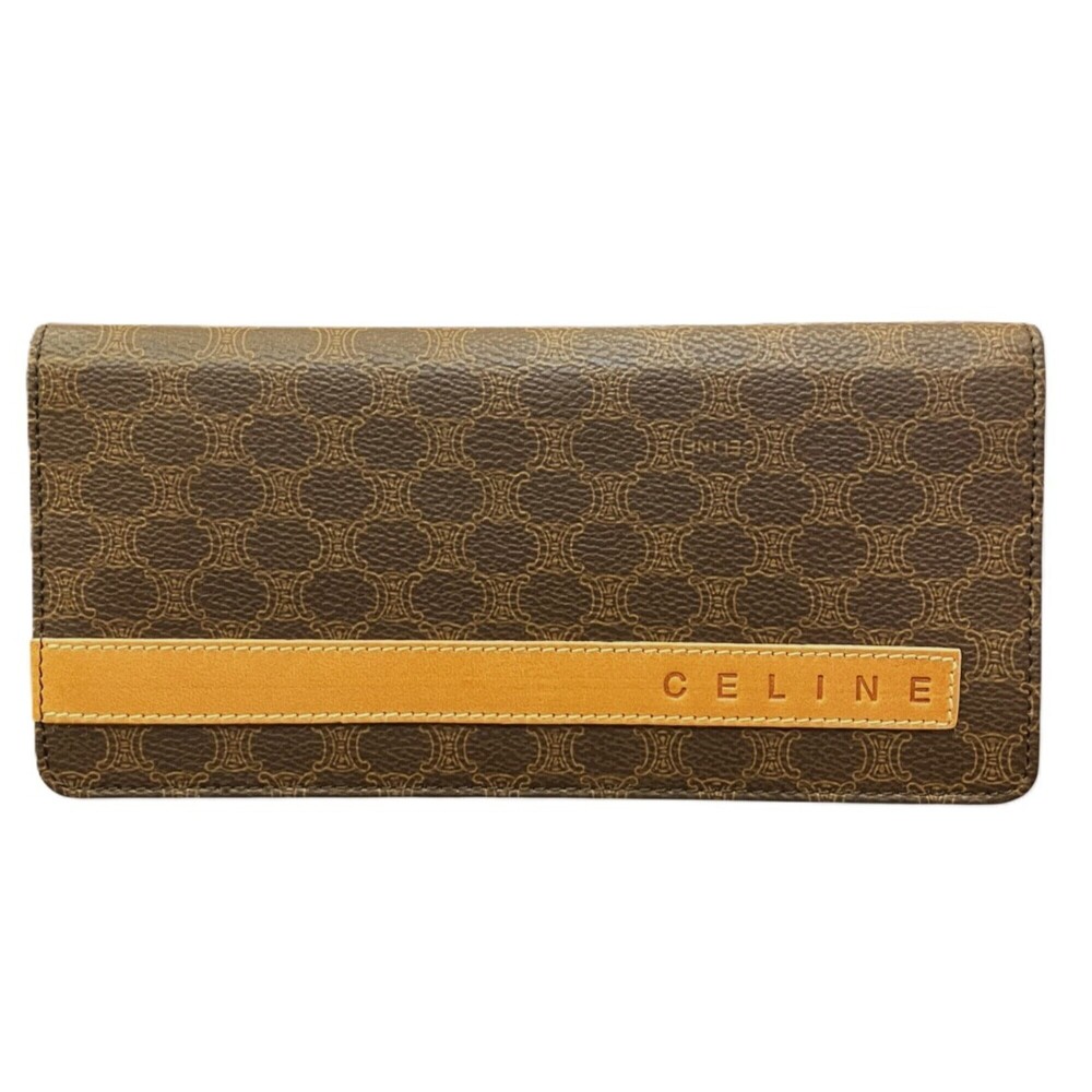 Celine CELINE Long Wallet Macadam Leather